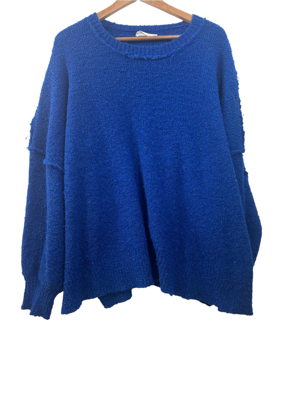 Talulah Oversized Cobalt Blue Sweater Women’s Size XL Distressed Soft Sweater